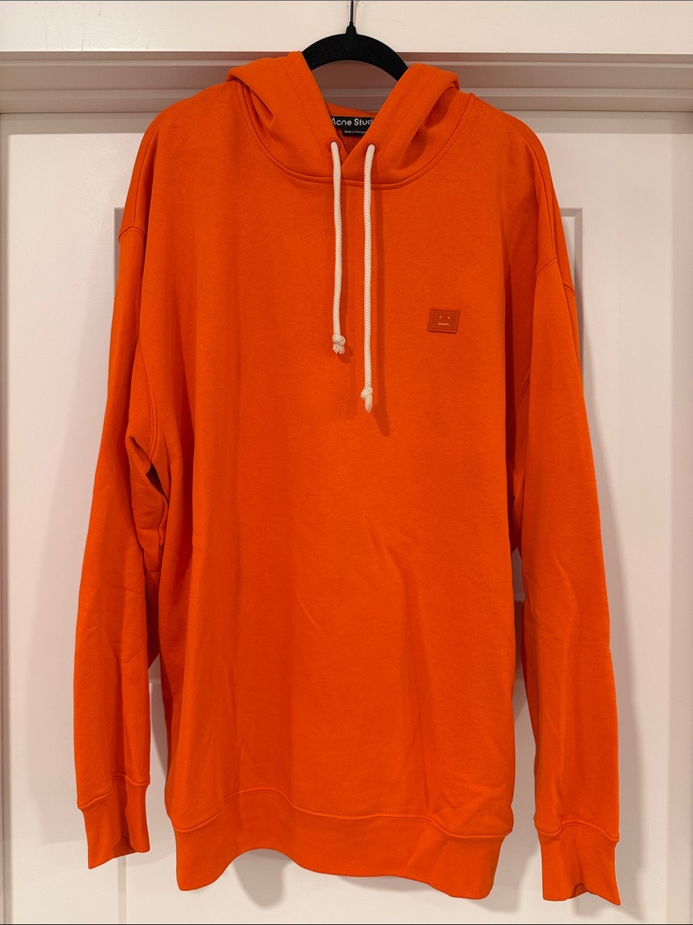 Acne Studios Bright Orange Pullover Hoodie for Men